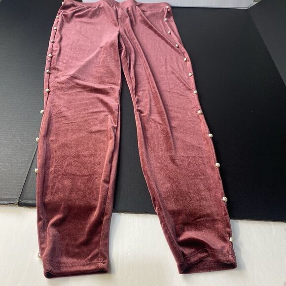 Torrid Platinum Velvet Leggings Pearl Accents Soft Size 2 Womens Athletic Used - Picture 2 of 13